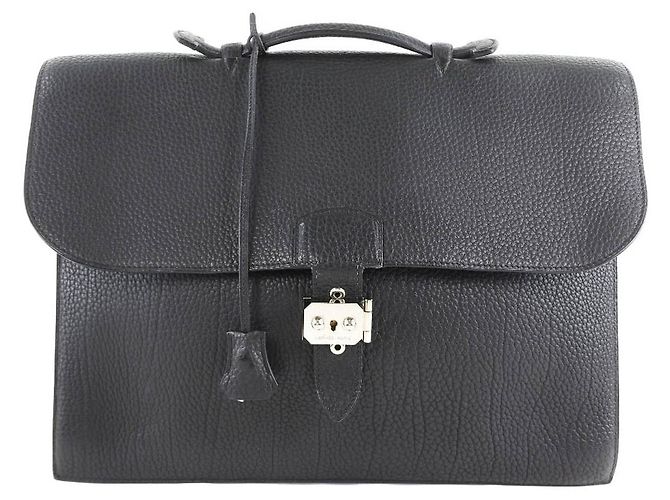 Sac à dépêches Hermès Hermes Sac a Depeches Preto