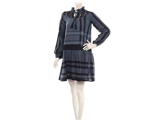 Vestido de algodón azul Cecilie Copenhagen