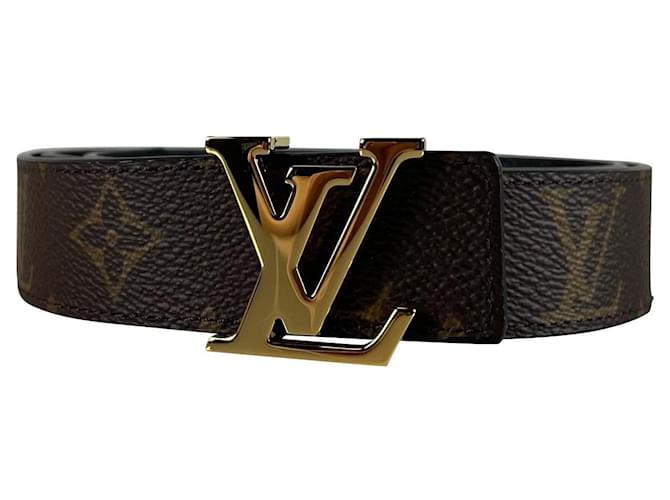 Louis Vuitton Belt LV 30 Monogram Reversible Brown Cloth ref