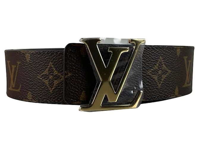 Louis Vuitton LV Initials Belt 40 mm Reversible Brown Cloth ref