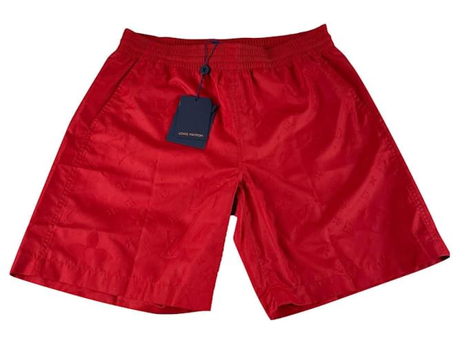 Louis Vuitton Emblematic Swim Shorts Red Polyester ref.529943 - Joli Closet