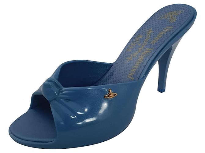 Vivienne Westwood Anglomania Heels Blue Rubber  ref.529953