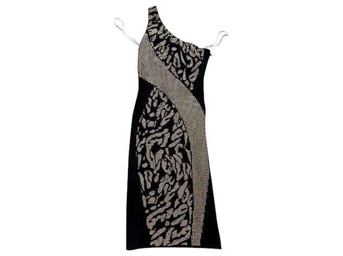 Versace Dresses Black Viscose  ref.529960