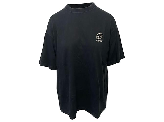 Vêtements T-shirt Vetements 'Cancer' in cotone nero  ref.529977