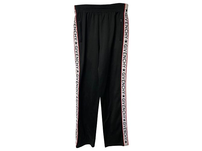 Givenchy Trainingshose mit Logoband aus schwarzem Polyester