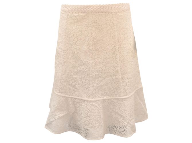 Michael Michael Kors Gored Lace jupe en blanc