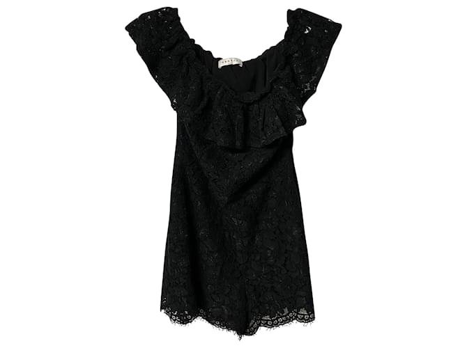 Barboteuse épaules dénudées Sandro en polyester noir  ref.530011