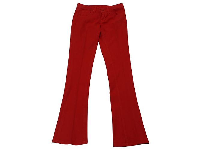 Vaqueros de pernera ancha de algodón rojo de Ralph Lauren Roja