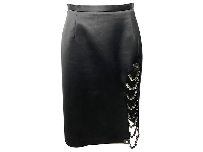 FALDA ACORTADA Christopher Kane en Poliéster Negro