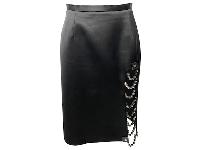 Christopher Kane Cutout Skirt in Black Polyester  ref.530029