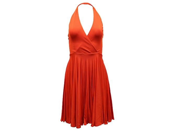 Ralph Lauren Collection Halter Dress Dress in Orange Viscose Cellulose fibre  ref.530048