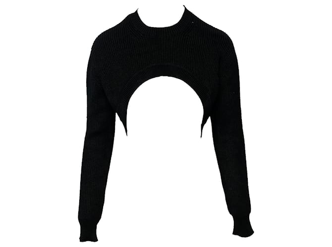 Givenchy Cropped Sweater in Black Cotton  ref.530062