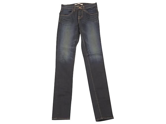 J Brand Maria Jeans Skinny em Algodão Azul Escuro  ref.530074