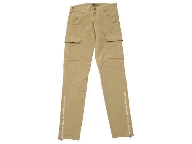 J Brand Houlihan Cargo Pants with Ankle Zip in Tan Cotton Brown Beige  ref.530077