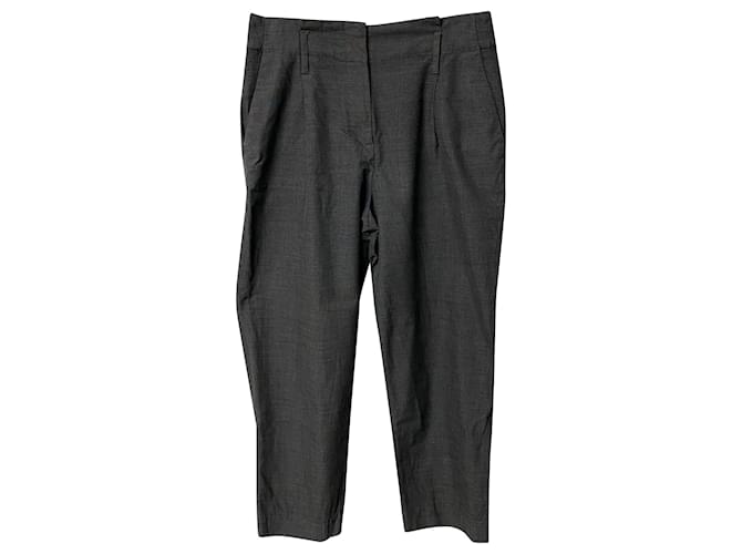 Brunello Cucinelli Relaxed Trousers in Grey Wool  ref.530096