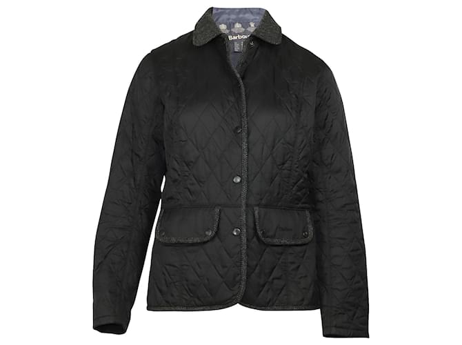 Barbour Quilted Light Weight Jacket in Black Polyester  ref.530116