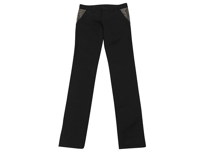 Vaqueros Gucci con detalles de tachuelas de metal en algodón negro