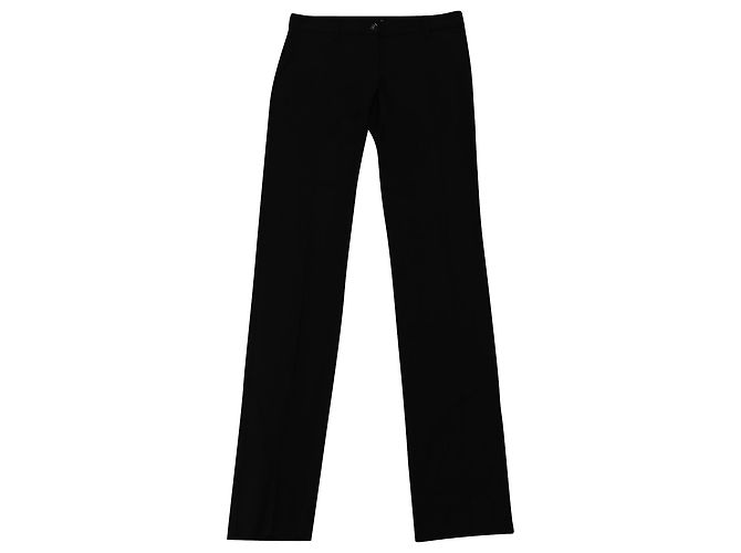 Calça Burberry Contour Back Zip em Viscose Preto