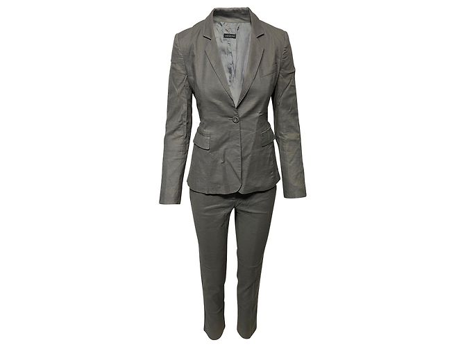 Joseph Suit Trouser Set in Grey Linen