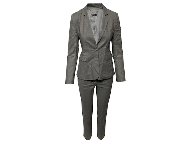 Joseph Suit Trouser Set in Grey Linen  ref.530137