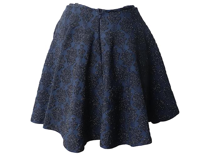 Alaïa Azzedine Alaia Skater Skirt in Navy Blue Wool Viscose Cellulose fibre  ref.530153