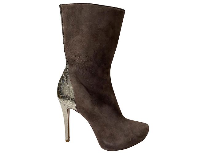 Botas estilo calcetín Alexandre Birman en ante marrón Castaño