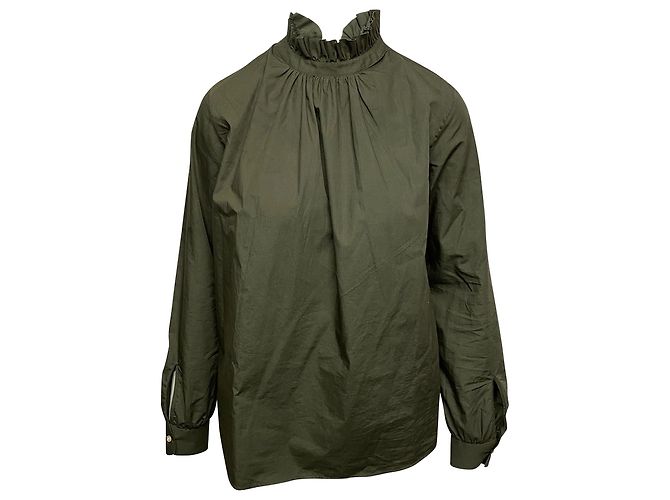 Autre Marque Blusa Officine Generale de algodón verde oliva