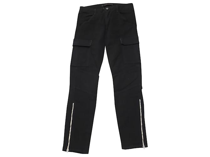 J Brand Houlihan Cargo Pants with Ankle Zip in Black Cotton  ref.530182