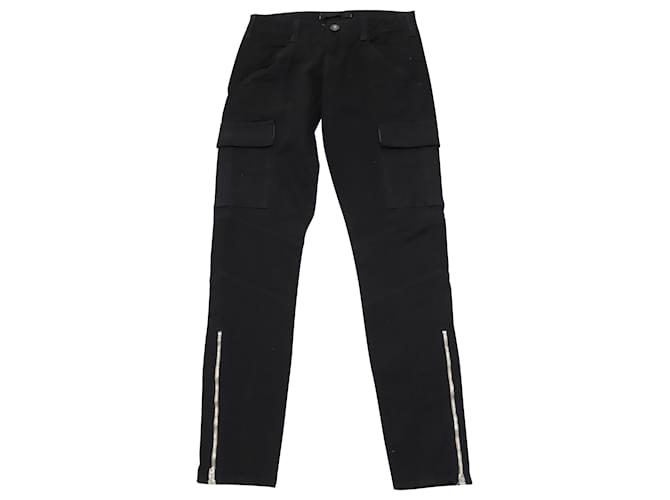 J Brand Houlihan Cargo Pants with Ankle Zip in Black Cotton  ref.530186
