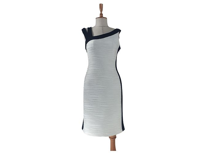Joseph Ribkoff Kleid Schwarz Weiß