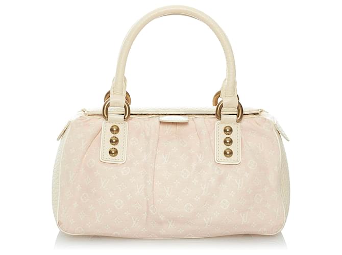 Louis Vuitton Pink Mini Lin Trapeze PM White Leather Cloth Pony-style calfskin Cloth  ref.530428