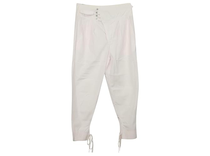 Isabel Marant Pantalones rectos de algodón rosa  ref.530556
