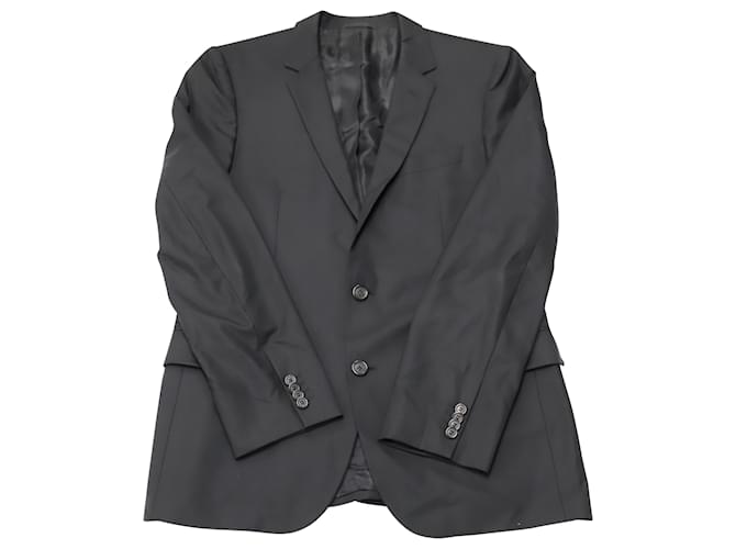 Hugo Boss Single-Breasted Blazer in Black Wool  ref.530559