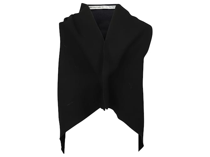 Roland Mouret Draped Sleeveless Top in Black Wool  ref.530575