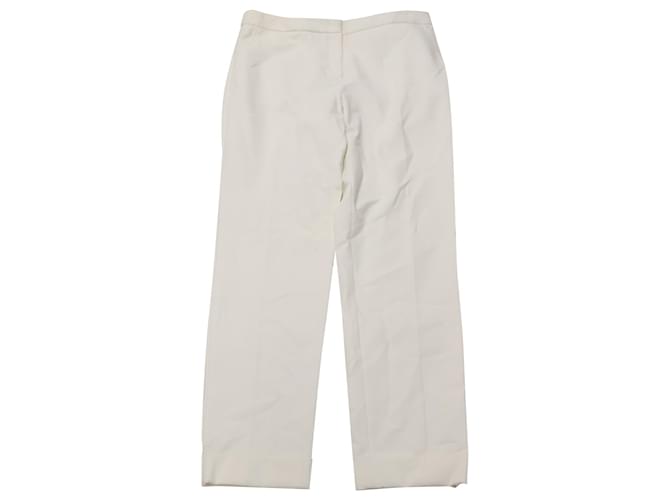 Armani Wide Leg Pants in White Cotton  ref.530580