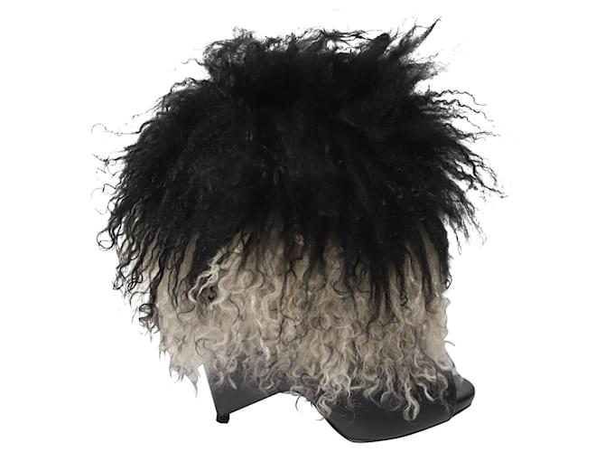 Nicholas Kirkwood Open Toe Boots in Black Fur  ref.530603