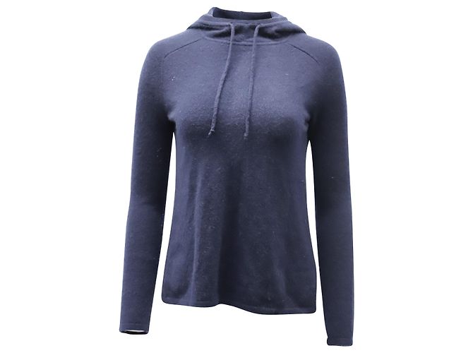 Pull Theory à Capuche en Cachemire Bleu Marine