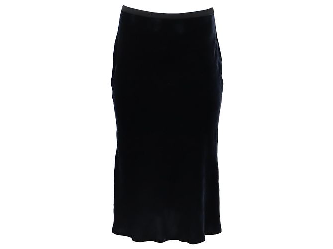 Gonna Midi Vince in Velluto Blu Navy