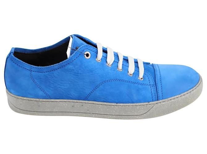 Lanvin Low-Top-Sneakers aus blauem Leder  ref.530650