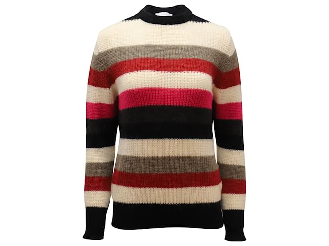 Iro Solal Ribbed Striped Small Sweater in Multicolor Acrylic Multiple colors  ref.530666