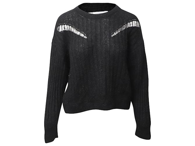 Iro Distressed Pullover aus schwarzem Nylon  ref.530677