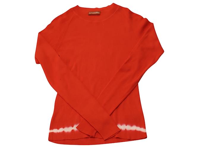 Pull Altuzarra effet tie-dye en coton orange  ref.530688