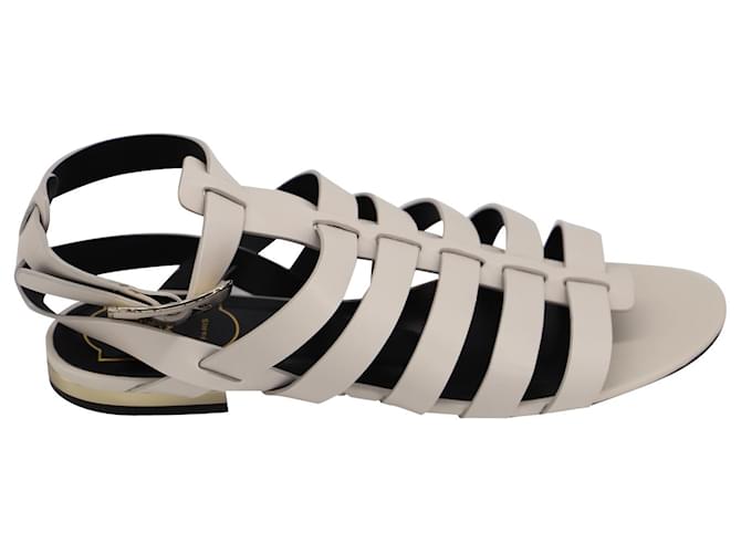 Roger Vivier Gladiator Sandals in White Leather  ref.530693