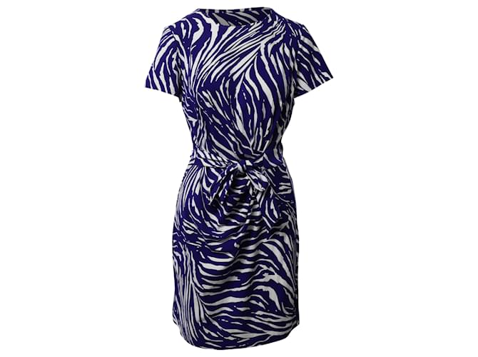 Diane Von Furstenberg Wrap  Dress Blue in Blue Rayon Cellulose fibre  ref.530708