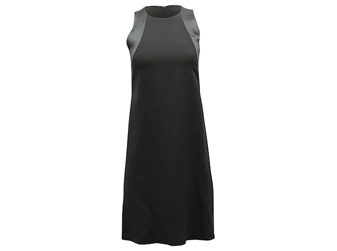 Emporio Armani Sleeveless Crepe Shift Dress in Black Viscose Cellulose fibre  ref.530710
