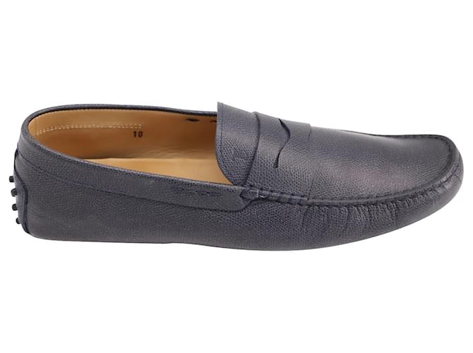 Tod's Gommino Driving Shoes in Navy Blue Leather  ref.530735