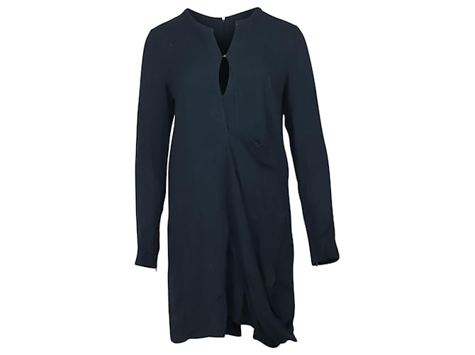 Autre Marque Acne Studios Keyhole Neckline Dress in Navy Blue Viscose Cellulose fibre  ref.530770