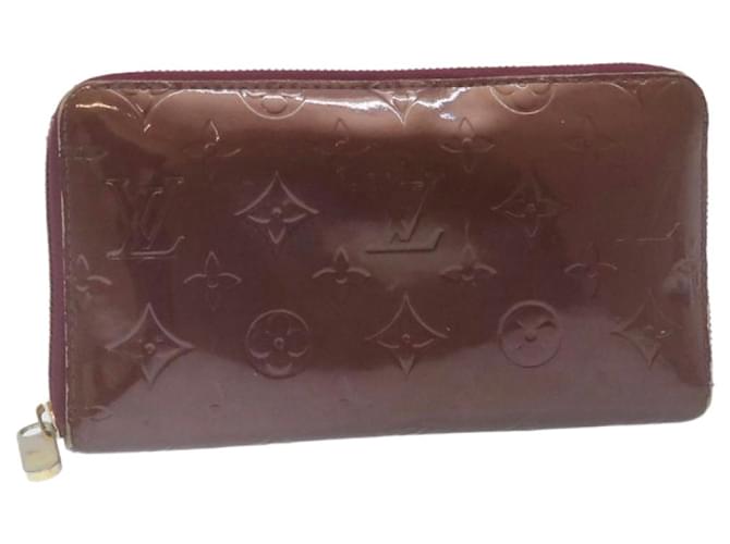 LOUIS VUITTON Monogram Vernis Zippy Wallet Long Wallet Purple M93609 Auth yk4064 Patent leather  ref.530834