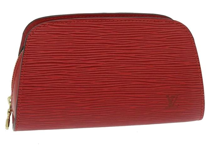 Louis Vuitton, Bags, Louis Vuitton Red Dauphine Epi Leather Pm Cosmetic