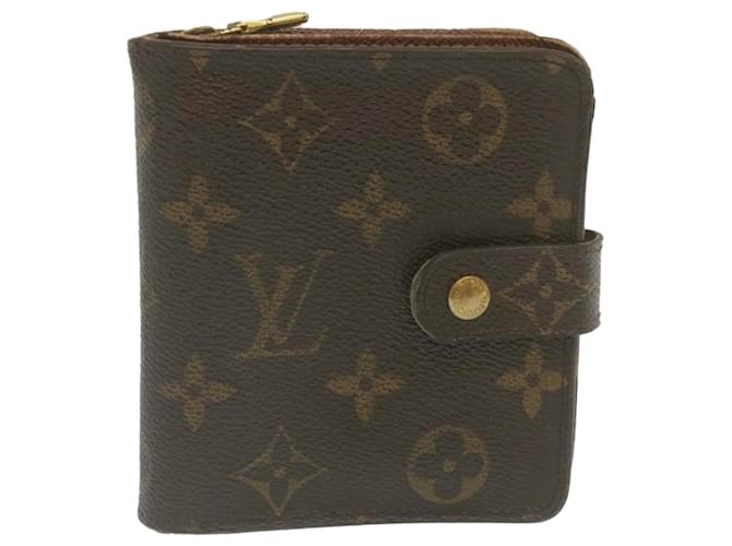 Louis Vuitton Monogram Compact Zip Bifold Wallet Coin Purse